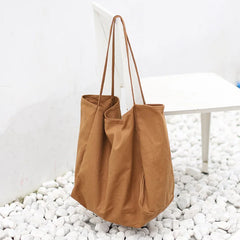 Large Capacity Minimalist Style Ladies Shoulder Bag Casual Canvas Tote Bag