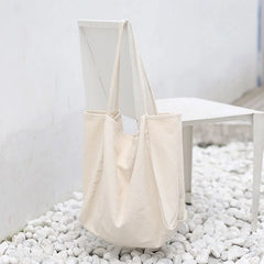 Large Capacity Minimalist Style Ladies Shoulder Bag Casual Canvas Tote Bag
