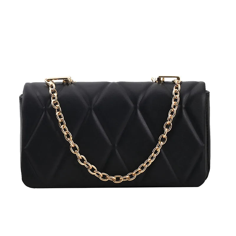 Women's Plaid Messenger Bag Small Handbag Casual Chain CrossBody