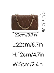 Women's Plaid Messenger Bag Small Handbag Casual Chain CrossBody