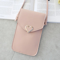 Heart-shaped Transparent Touch Screen Mobile Phone Bag