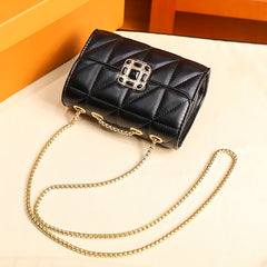 Diamond Flap Quilted Chain Handbag Women Bag Pu Leather Messenger Bag