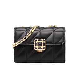 Diamond Flap Quilted Chain Handbag Women Bag Pu Leather Messenger Bag