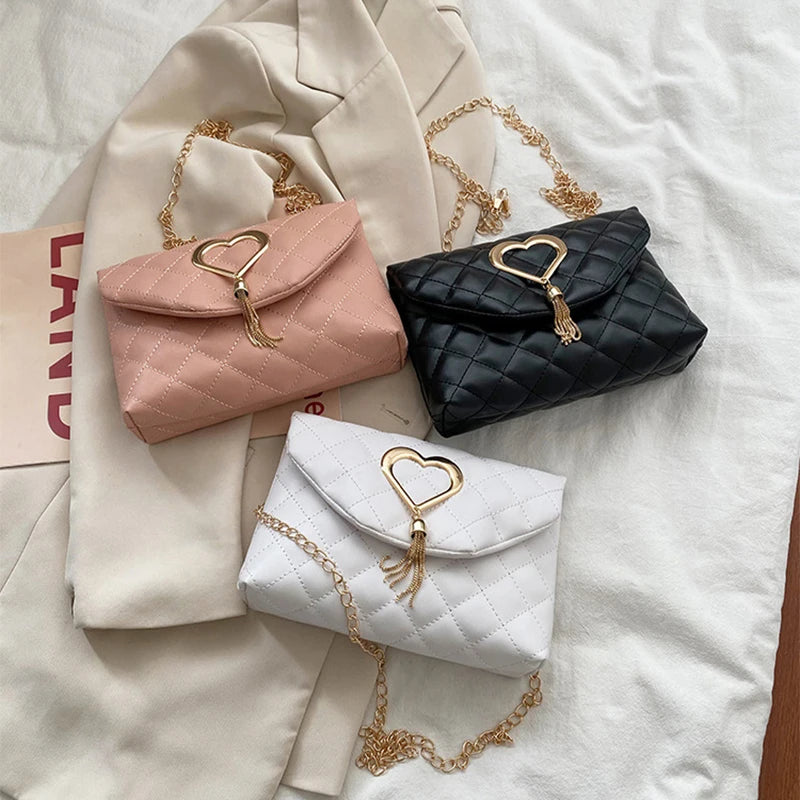 Embroidered Tassel Messenger Bag for Women