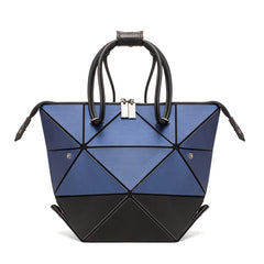 Matte Colorblock Bags Women Geometry Handbag Casual Luminous Shoulder Bag