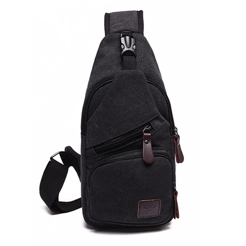 Canvas Crossbody Bag Vintage Small Shoulder Messenger Famous Travel Chest Bag