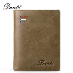 Men Short Bifold Cowhide Wallet Soft Oil Wax Leather Wallets Coin Purse Clutch T