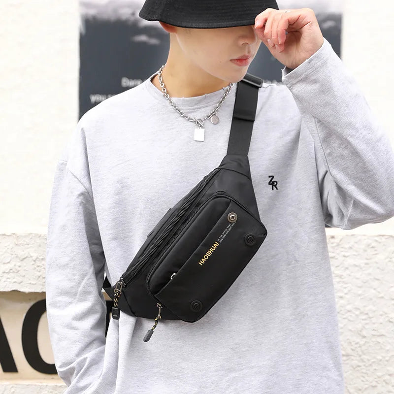 Men Casual Mobile Phone Messenger Shoulder Bag Chest Bag