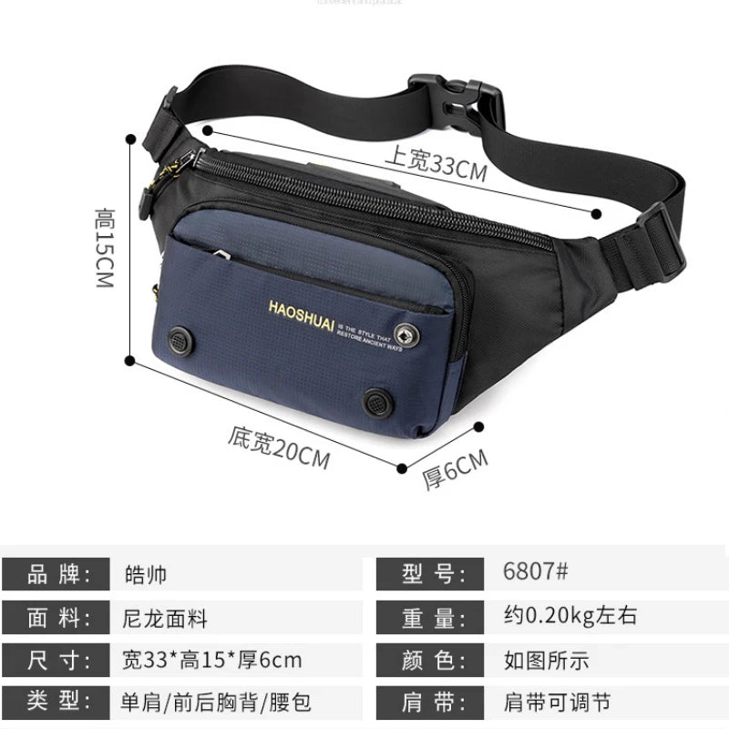 Men Casual Mobile Phone Messenger Shoulder Bag Chest Bag