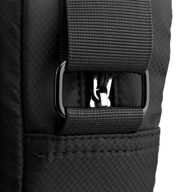 Men's Crossbody Bag Business Handbag Waterproof Zipper Shoulder P