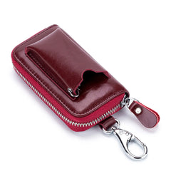 Men's Leather Key Wallet Car Key Holder Pouch Bag Case Organizer