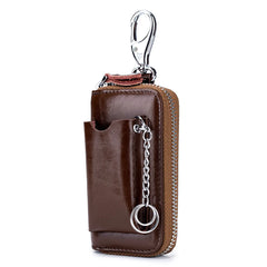 Men's Leather Key Wallet Car Key Holder Pouch Bag Case Organizer