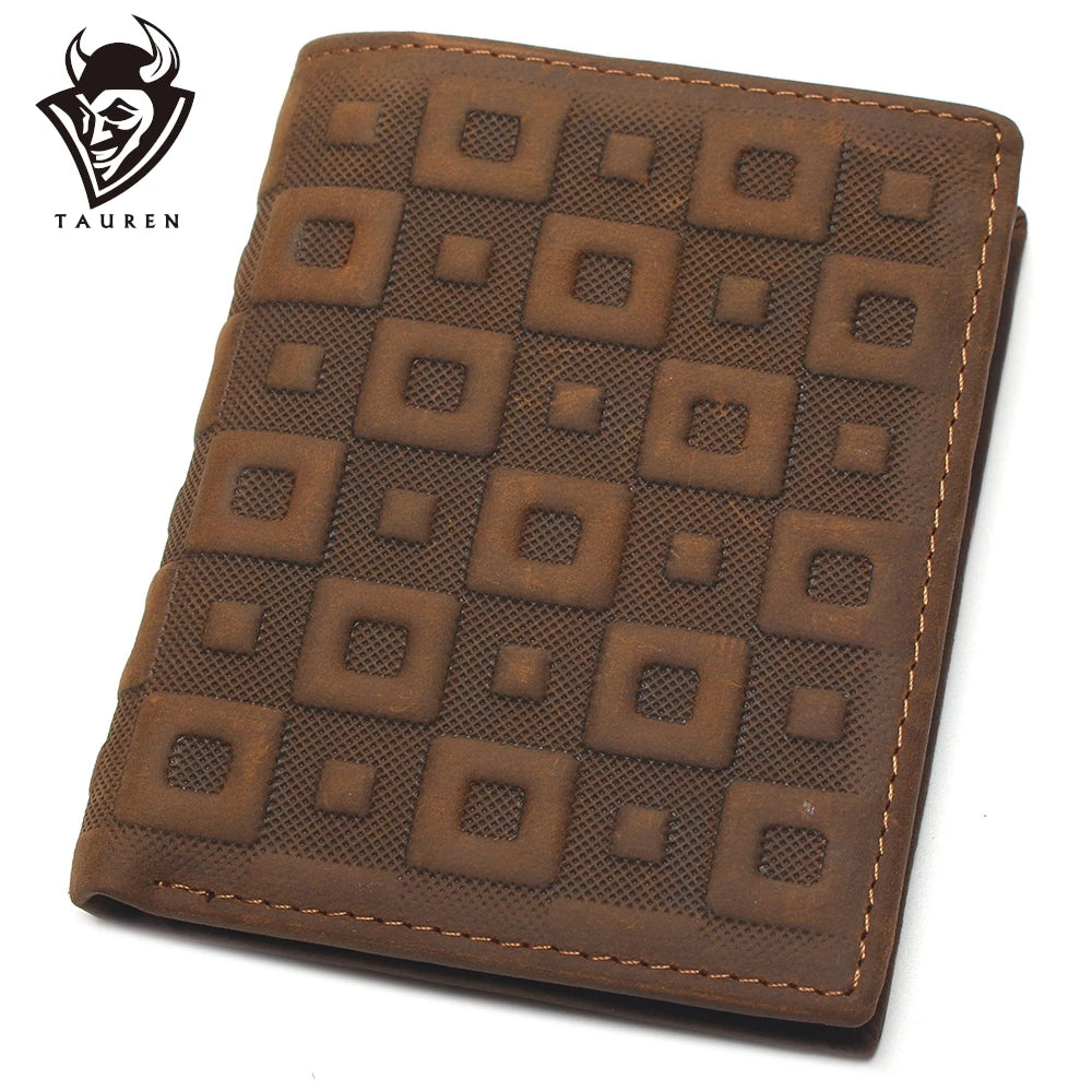 Men's Leather Lattice Wallet Real & Classical
