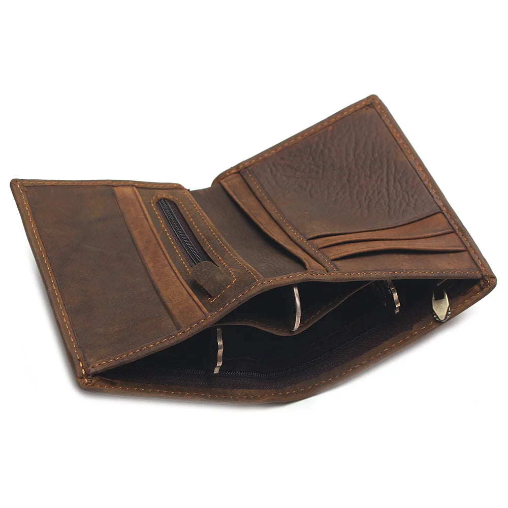 Men's Leather Lattice Wallet Real & Classical