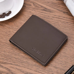 Men's Smooth Leather Wallet Multi-function Short Wallet