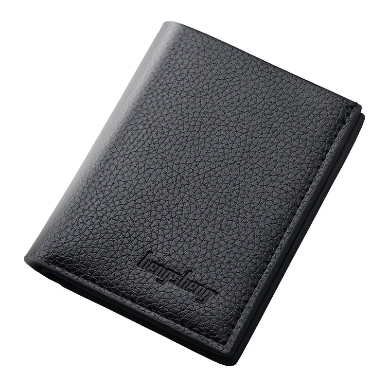 Men's Wallet Smooth Leather Multi-function Short Wallet