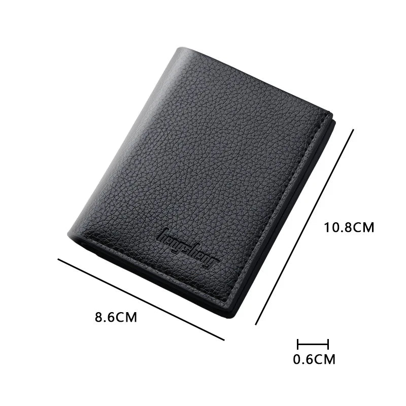 Men's Wallet Smooth Leather Multi-function Short Wallet