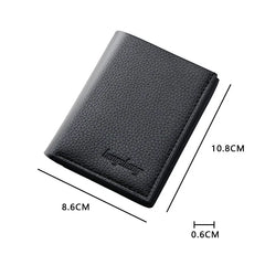 Men's Wallet Smooth Leather Multi-function Short Wallet