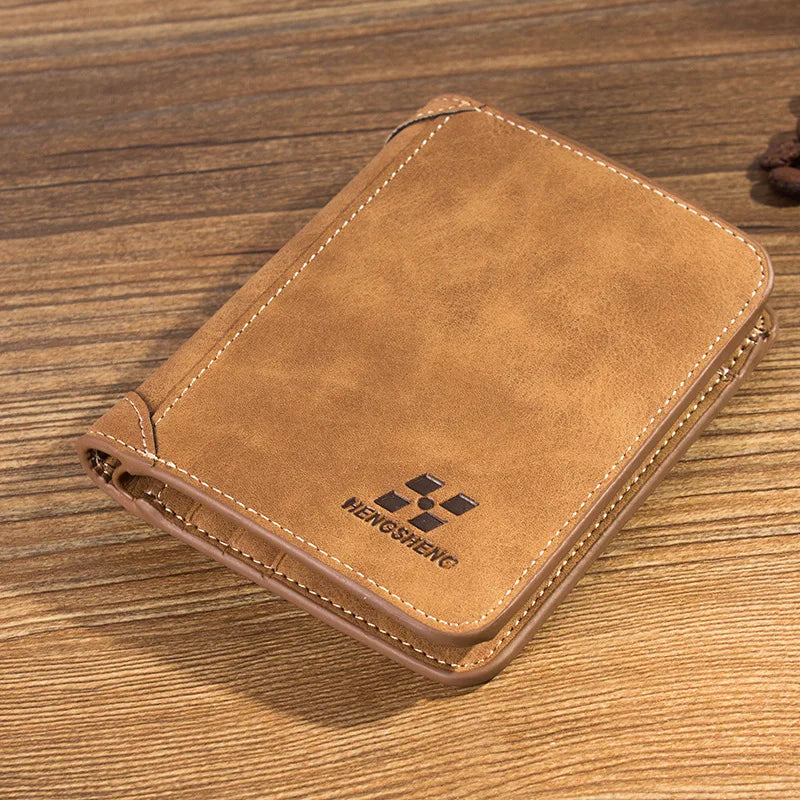 Men's Short Leather Wallet Retro Multi-Card Wallet