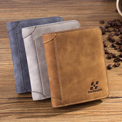 Men's Short Leather Wallet Retro Multi-Card Wallet