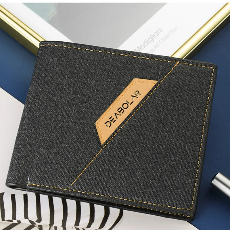Men's Wallet Short Horizontal Zipper Business Multifunction Wallet