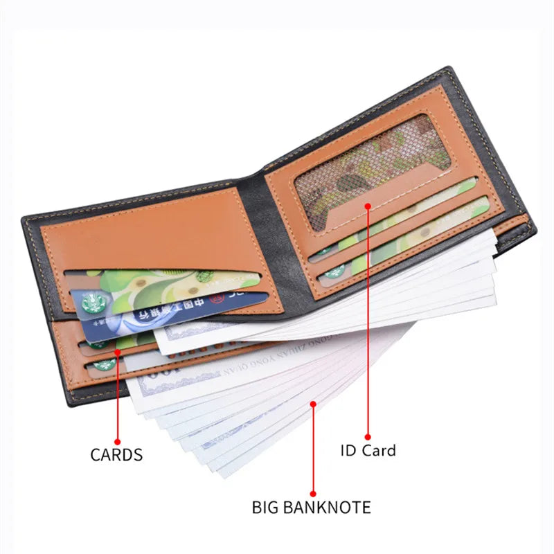 Men's Wallet Short Horizontal Zipper Business Multifunction Wallet