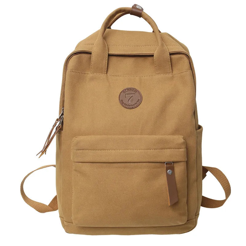 Canvas College Backpack Outdoor Travel Bag Girl Boy Laptop Student School