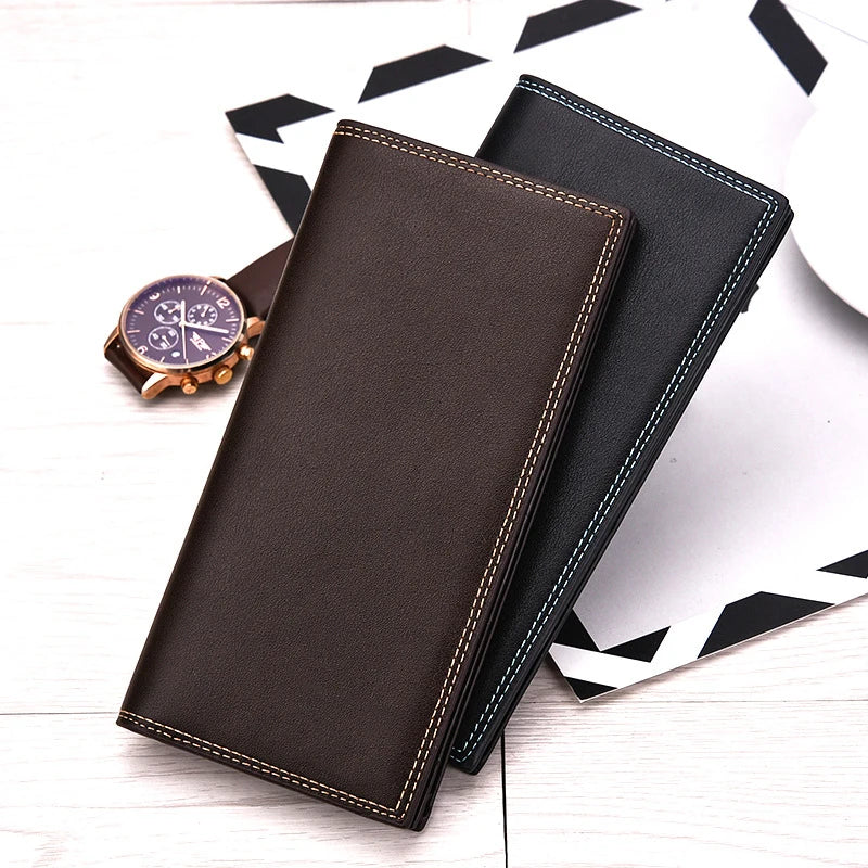 Men's Long Wallet Retro Youth Soft Wallet Student Ticket Folder