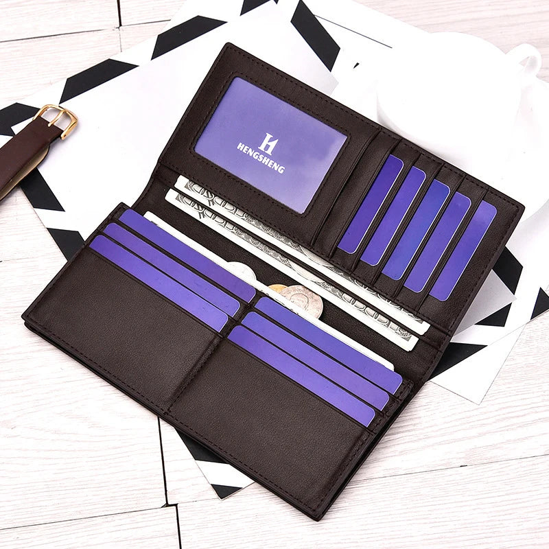 Men's Long Wallet Retro Youth Soft Wallet Student Ticket Folder