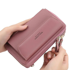 Mini Crossbody Shoulder Bag for Women with High Cell Phone Pocket