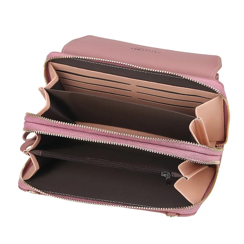 Mini Crossbody Shoulder Bag for Women with High Cell Phone Pocket
