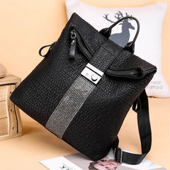 High Capacity Leather Backpack for Girls Travel Bagpack