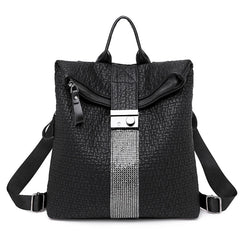 High Capacity Leather Backpack for Girls Travel Bagpack
