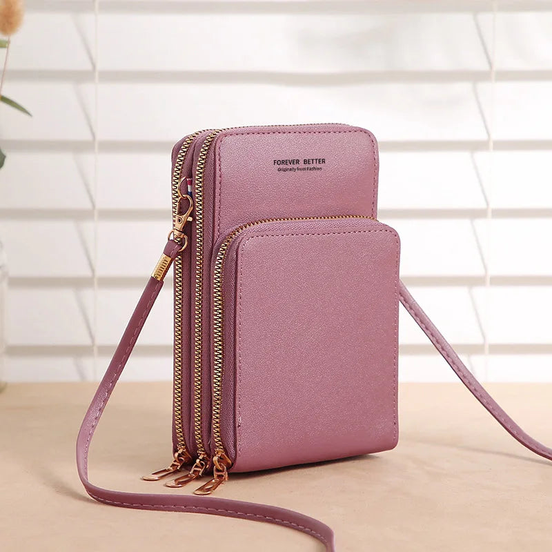 Functional Women Bag Touch Screen Wallet Casual Messenger Bag