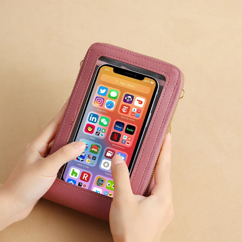 Functional Women Bag Touch Screen Wallet Casual Messenger Bag