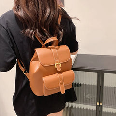Stylish Cowhide Leather Backpack