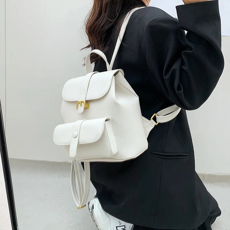 Stylish Cowhide Leather Backpack