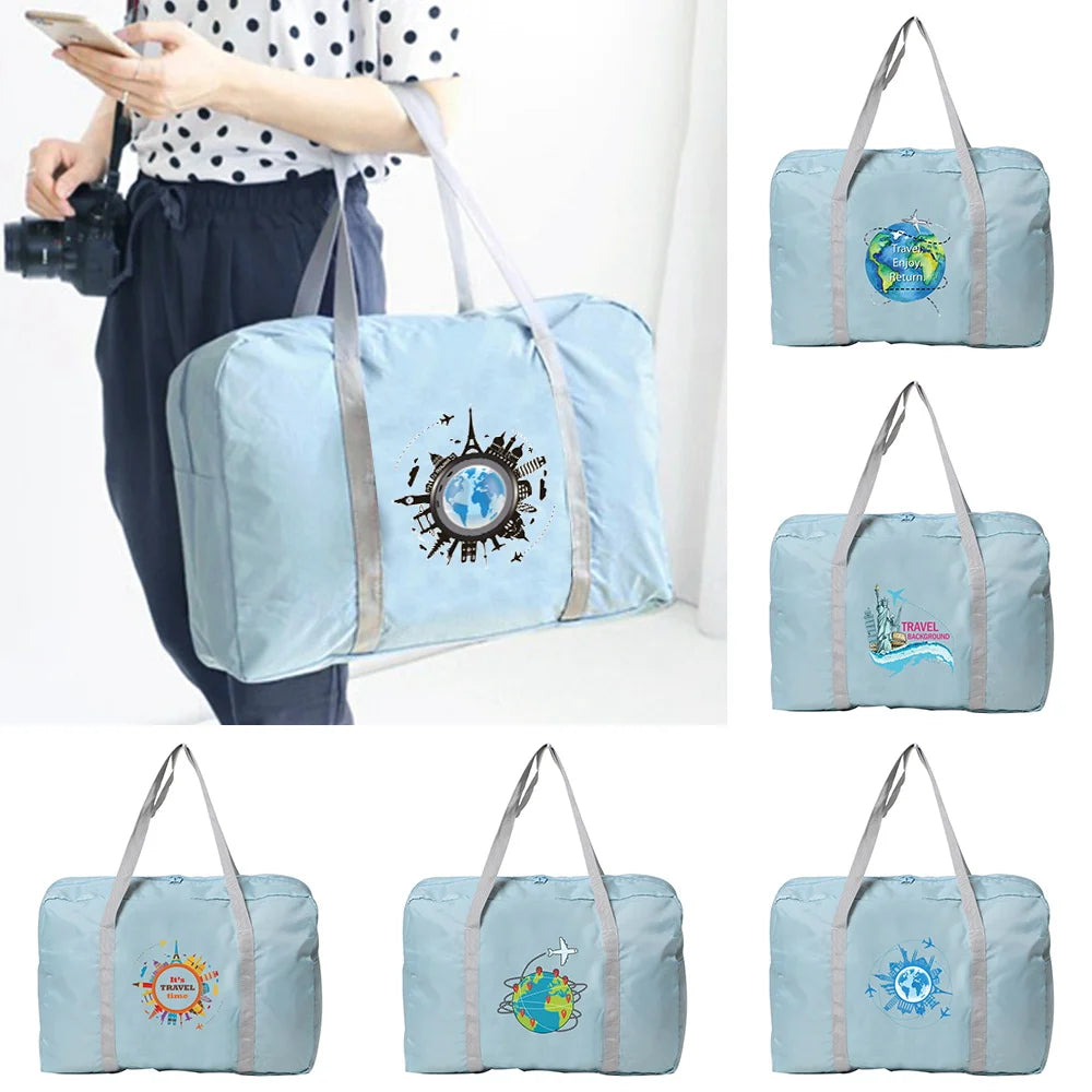 Nylon Foldable Travel Bag Luggage Women Large Capacity Unisex Handbags