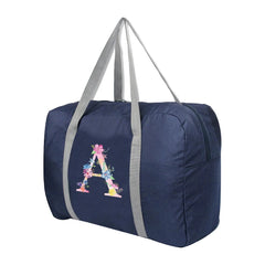Pink Printed Foldable Travel Bag Large Capacity Duffle Unisex Clothes Organizers