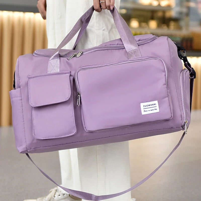 Nylon Large Capacity Travel Handbag Gym Bag Sports Shoulder Bag Weekend Handbag