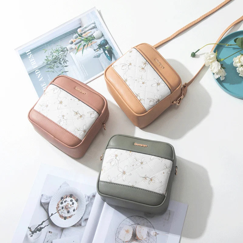 Print Crossbody Mini Bag One Shoulder Small Square Wallet