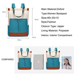 Oxford Backpack for Teenage Girls