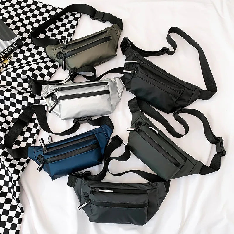 Oxford Cloth Waist Bag Men Chest Bag High Capacity Belt Bag