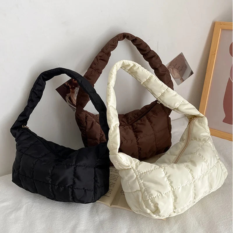 Embroidered Rhombus Women's Shoulder Bag