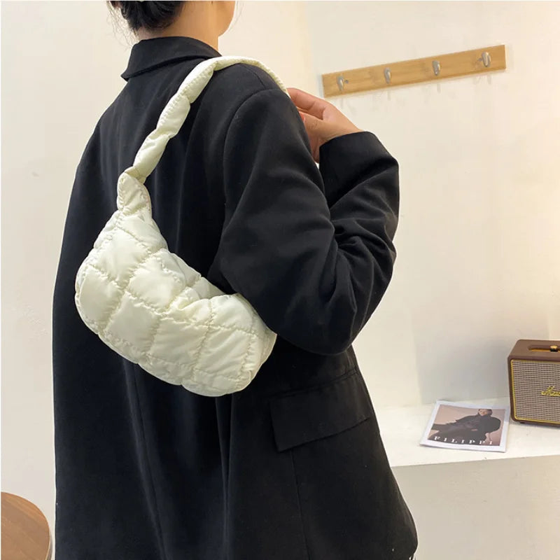 Embroidered Rhombus Women's Shoulder Bag