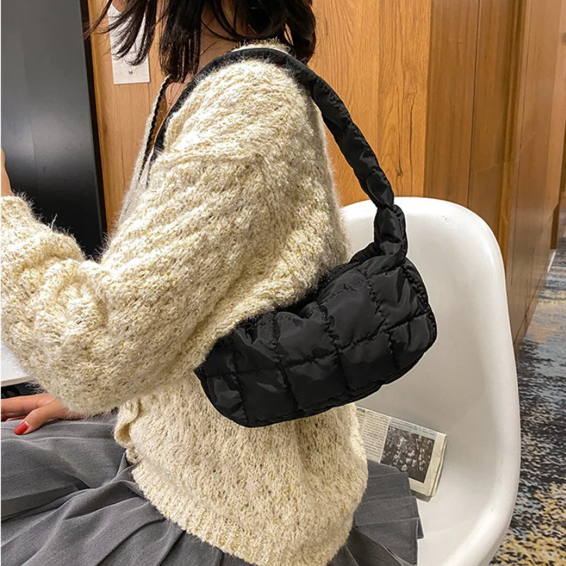 Embroidered Rhombus Women's Shoulder Bag