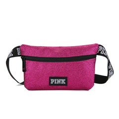Sequin Waist Bag Pink Waterproof Mini Women Fanny Pack