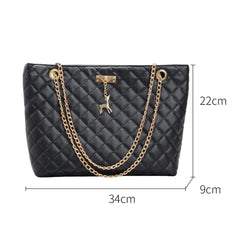 PU Leather Women Shoulder Bag Casual Large Capacity Chain Top-handle Bags