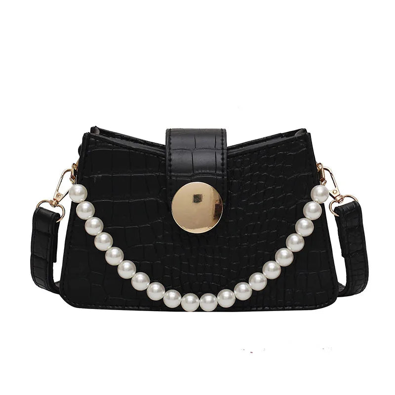 Retro Chains Hasp Shoulder Bag Small Bucket Bag