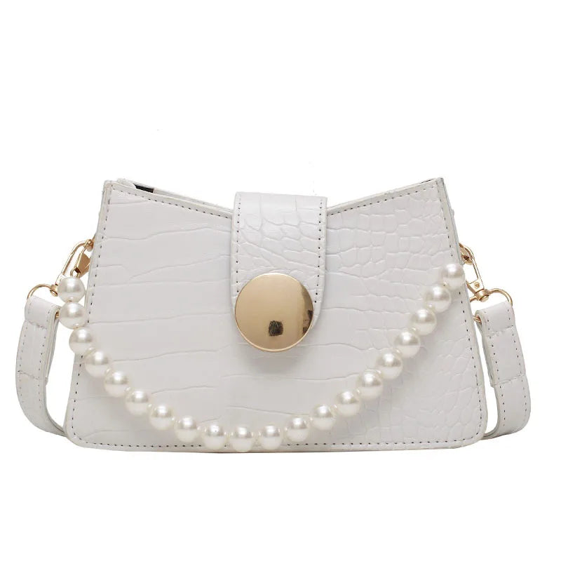 Retro Chains Hasp Shoulder Bag Small Bucket Bag